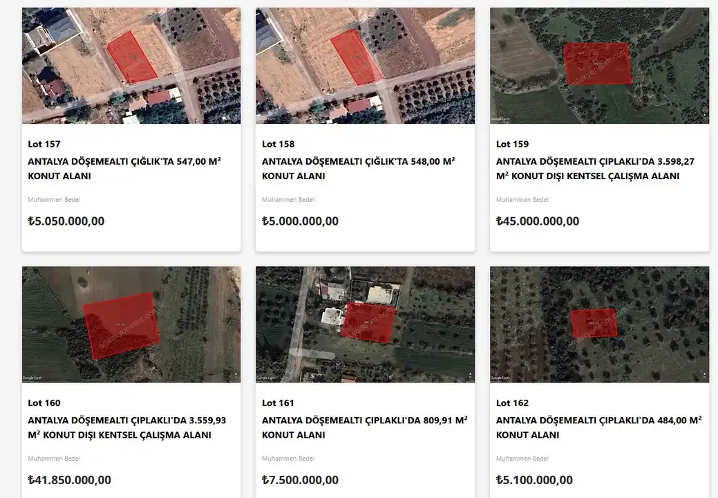 Antalya'da Dev Satış: 43 Değerli Arsa Açık Artırmaya Çıkıyor 6